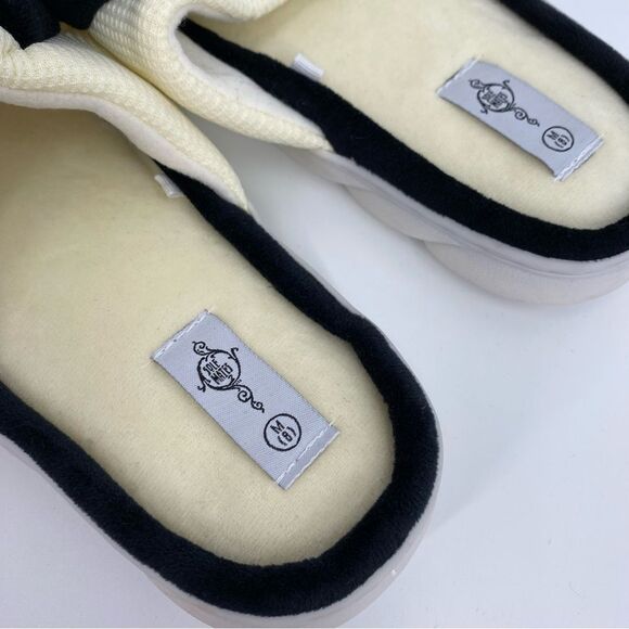 Women’s Cute Panda Kids Slippers - Black and Cream size 8 - Picture 3 of 4